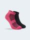 Enamor |Pair of 2 | Bamboo Ankle Socks – ES201, Cushioned Half Terry, Naturally Antimicrobial and Odour Free, Breathable Everyday Wear (Hot Pink/Jet Black)