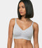 Enamor Ultra-Smoothing Women's Cotton Everyday T-Shirt Bra - No-Pinch, Hidden Lift, Non Padded, Wirefree, High Coverage - A027 (Greymelange)