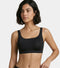 Enamor Bamboo Cotton IB06, Women's Pop-on Bra - 3X Softer, 4X more Absorbent & Antimicrobial, Non-Padded, Wirefree, High Coverage (Black)