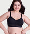 Enamor Jiggle Control Full Support Everyday Bra - Non Padded, Non-Wired, Full Coverage - A197 (Black)