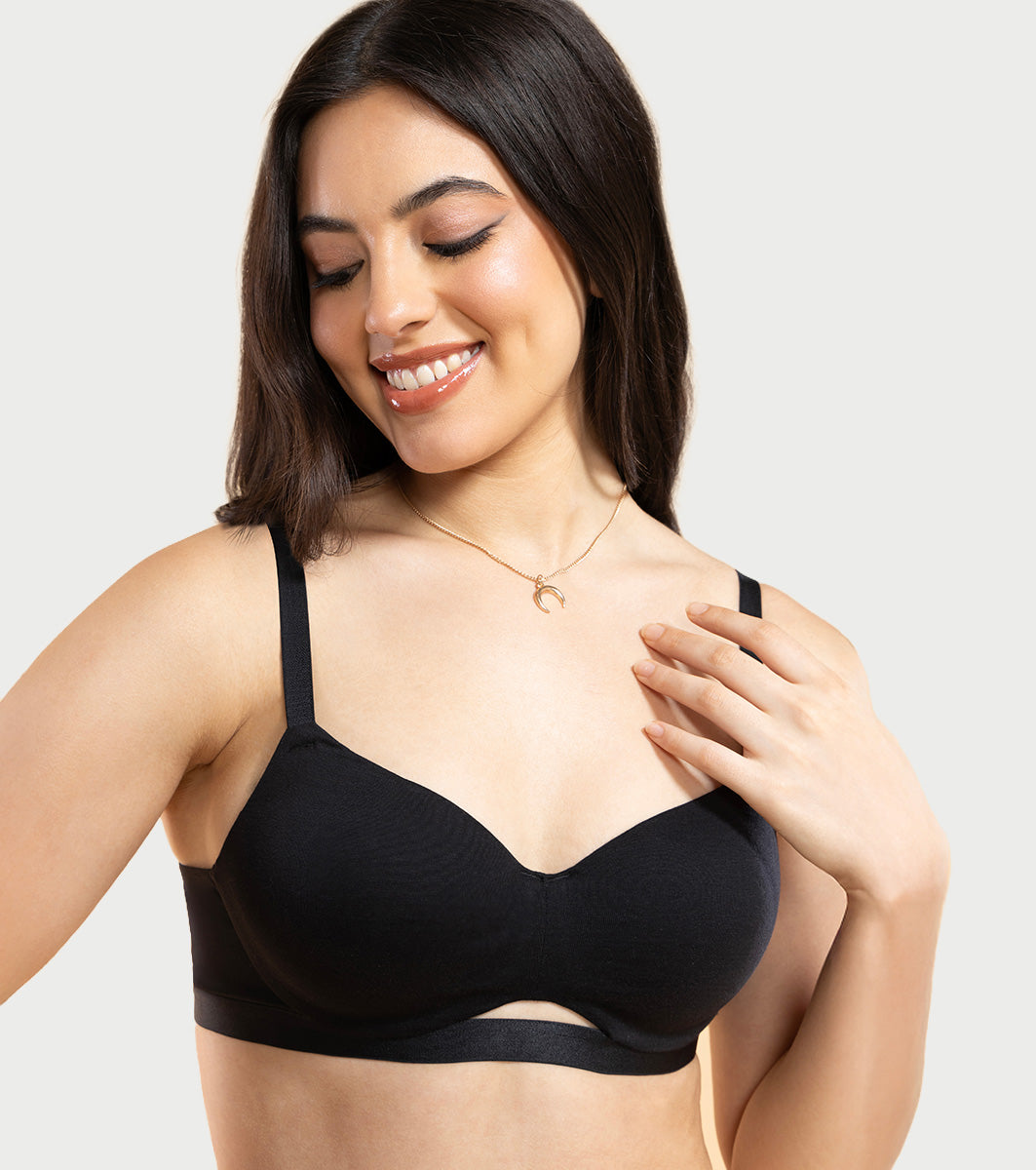 Enamor A132 Cloud Soft Vanish-Edge Lift Bra with Invisible Neckline & Cotton Bonding Technology