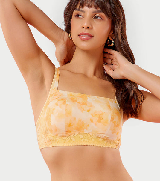 Enamor F151 Wirefree Full Coverage All Day Comfort Bralette - Golden Haze