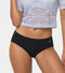 Enamor IP02 Innovations Invisi, Fit Flex, No Visible Panty Lines, All Day Comfort, Mid Waist Brief Panty for Women - Breathable Lightweight Fabric, Antimicrobial with Stain Release, Bonded Free Cut, Regular Coverage -  Pack of 1 (Jet Black)