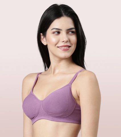 Enamor Fab-Cool Stretch Cotton Everyday Bra for Women- High Coverage, Non Padded and Wirefree