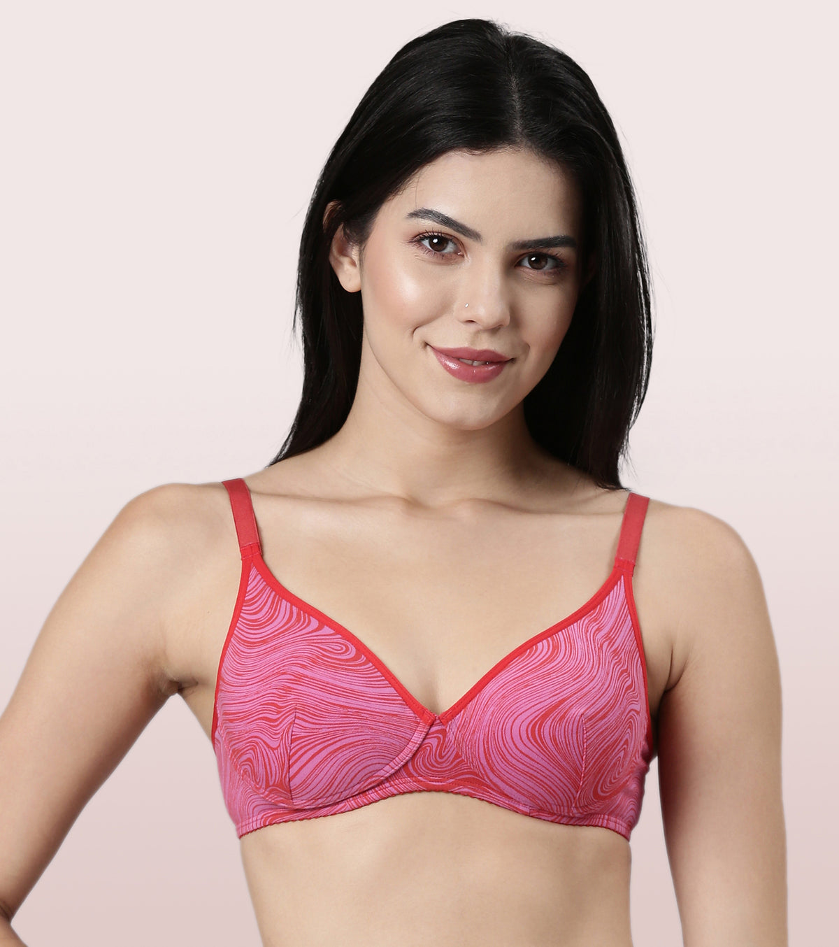 Women's Perfecto Pink Cotton Non-Padded Non-Wired Full Coverage Bra – Moms  Fit Lingerie