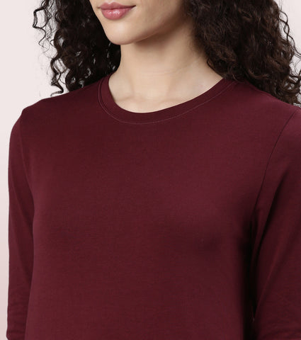 Essentials Cotton Long Sleeve Crew Tee | E057