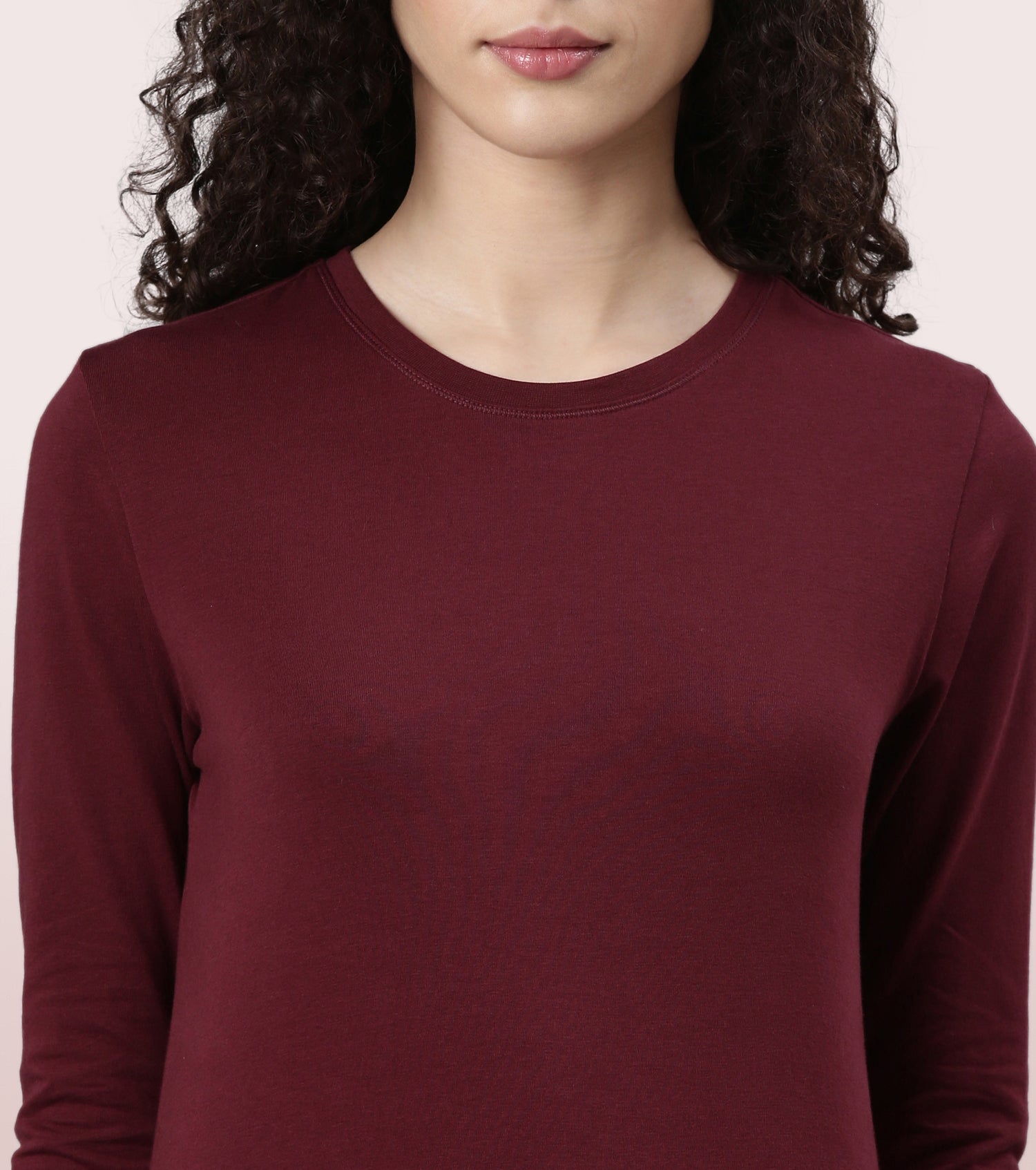 Essentials Cotton Long Sleeve Crew Tee | E057