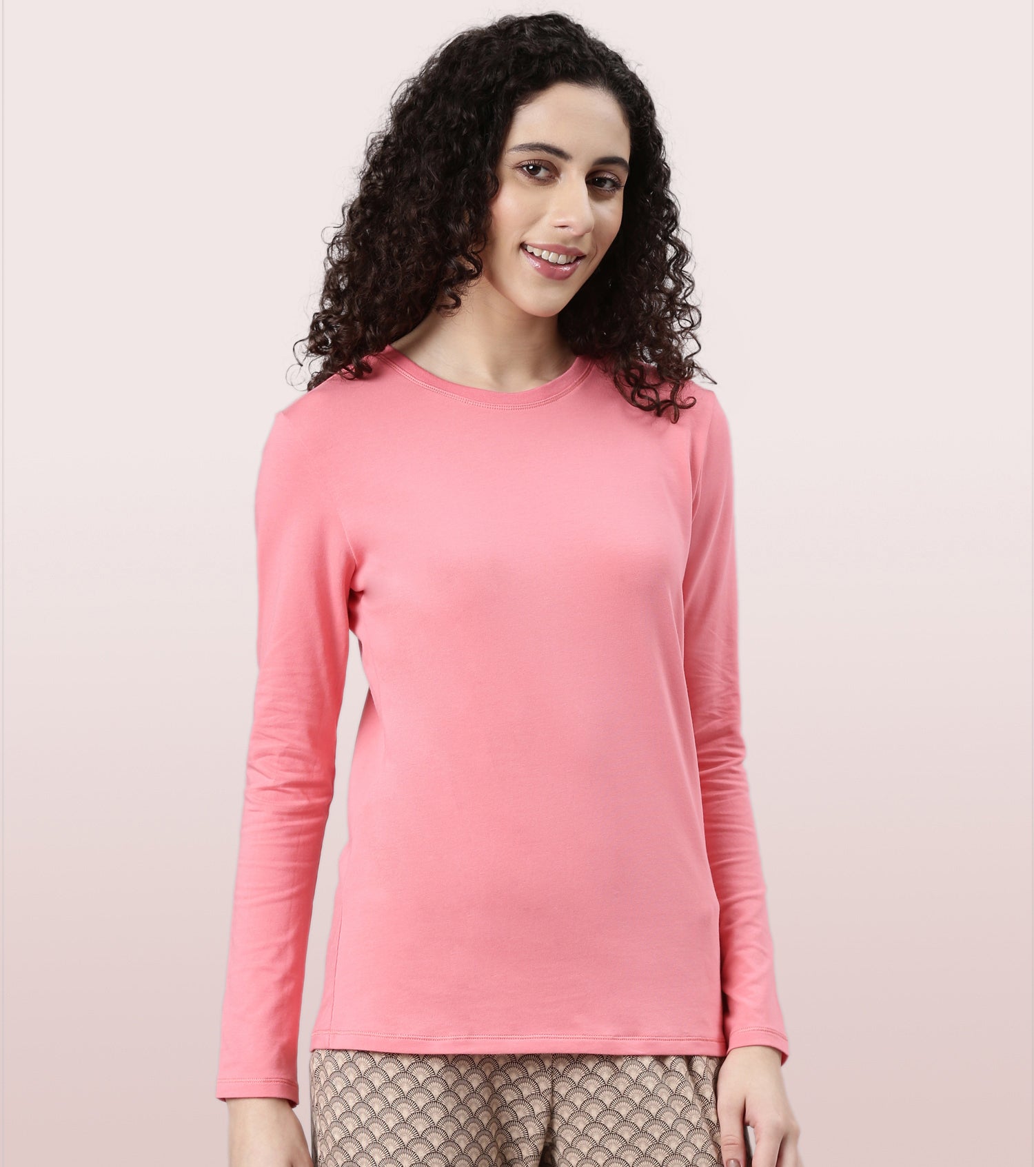 Essentials Cotton Long Sleeve Crew Tee | E057