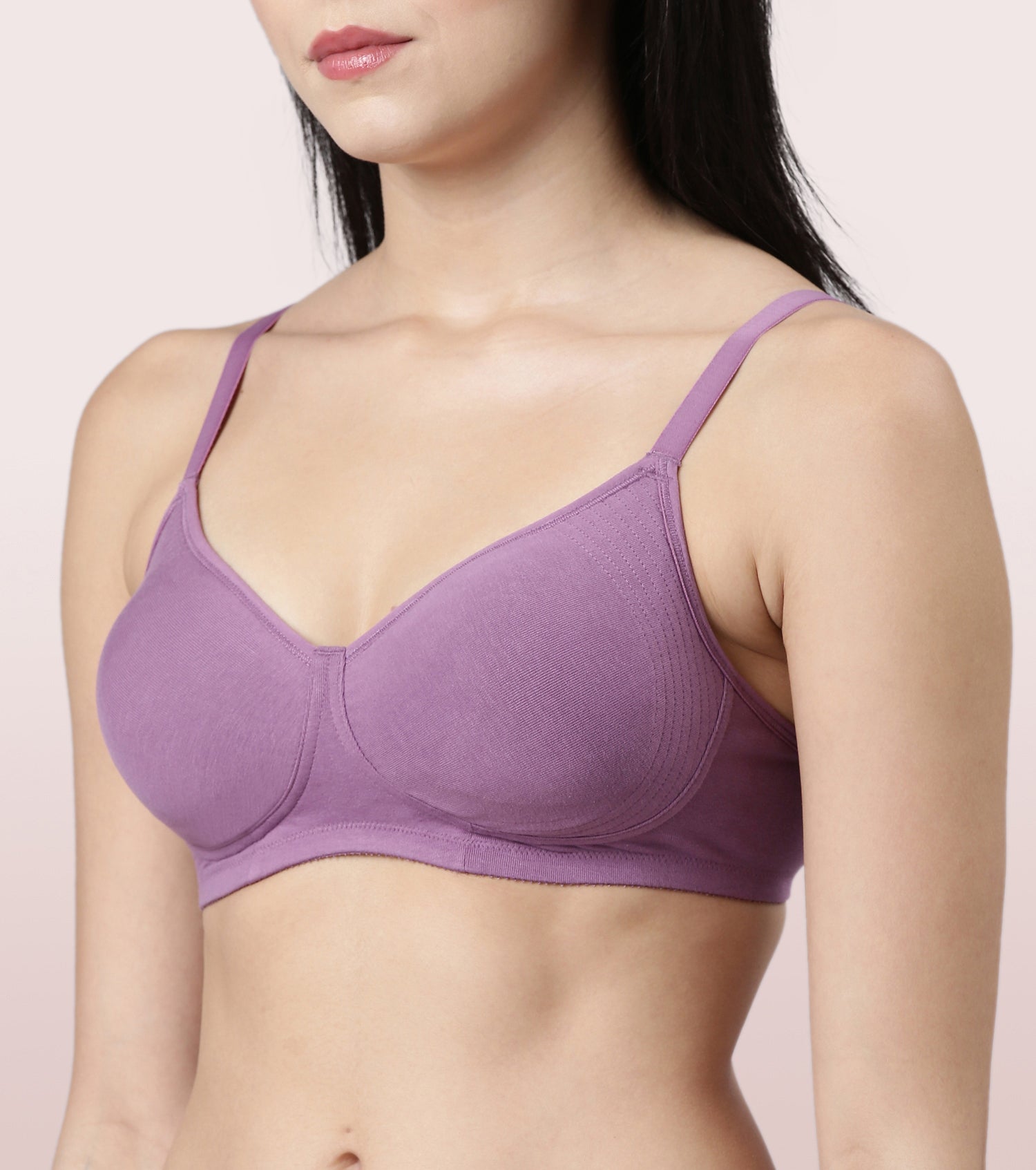 Enamor Fab-Cool Stretch Cotton Everyday Bra for Women- High Coverage, Non Padded and Wirefree