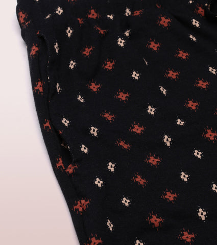 Shop-In Pants - Tapered Lounge Pants With Self Fabric Drawstring With Metal Ends | E048