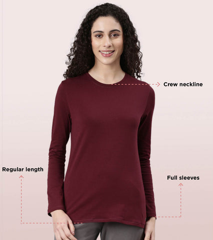 Essentials Cotton Long Sleeve Crew Tee | E057