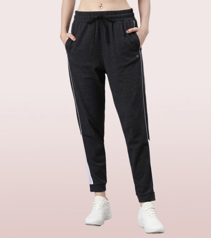 Enamor Athleisure Women's Polyester Blend 4 Way Stretch Quick Dry  Antimicrobial Finish Ankle Length Smart Jogger Track Pants - E076 - Price  History