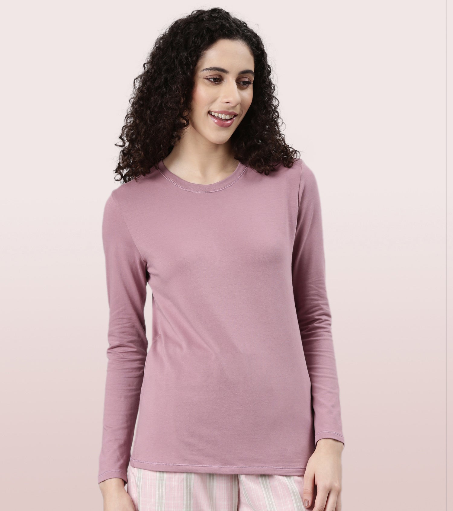 Essentials Cotton Long Sleeve Crew Tee | E057