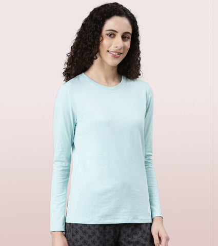 Essentials Cotton Long Sleeve Crew Tee | E057