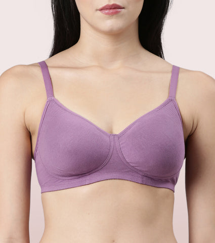 Enamor Fab-Cool Stretch Cotton Everyday Bra for Women- High Coverage, Non Padded and Wirefree