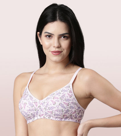 Enamor Fab-Cool Stretch Cotton Everyday Bra for Women- High Coverage, Non Padded and Wirefree