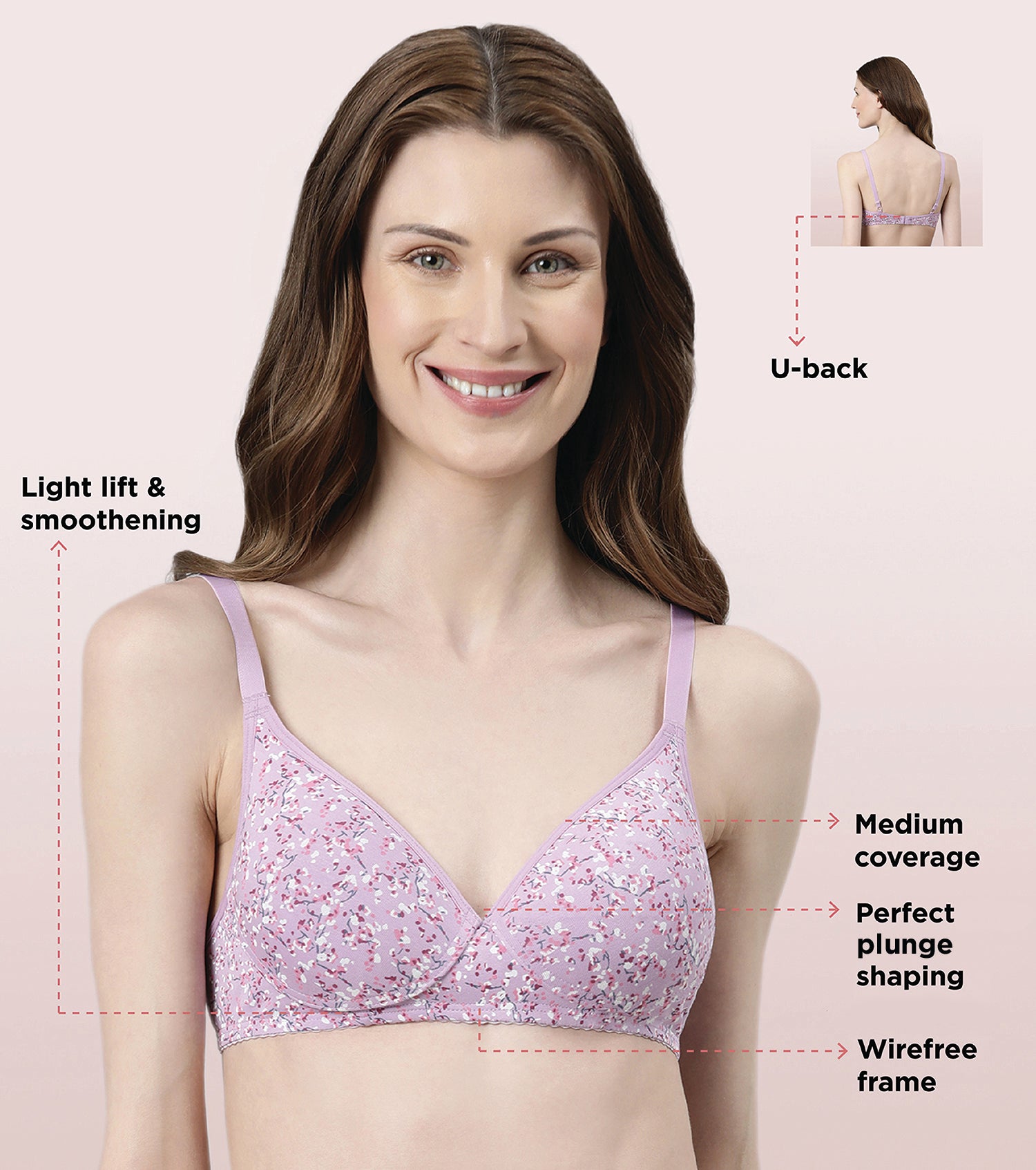 Buy Enamor Lightly Lined Non Wired Full Coverage T-Shirt Bra