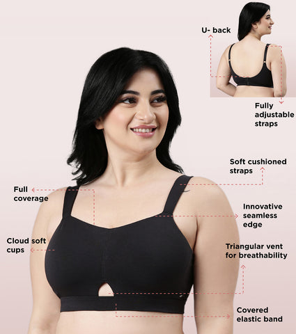 Buy Enamor A064 Cloud Soft Cotton Full Support Minimizer Bra for Women- Full  Coverage, Padded And Wirefree Online at Best Prices in India - JioMart.