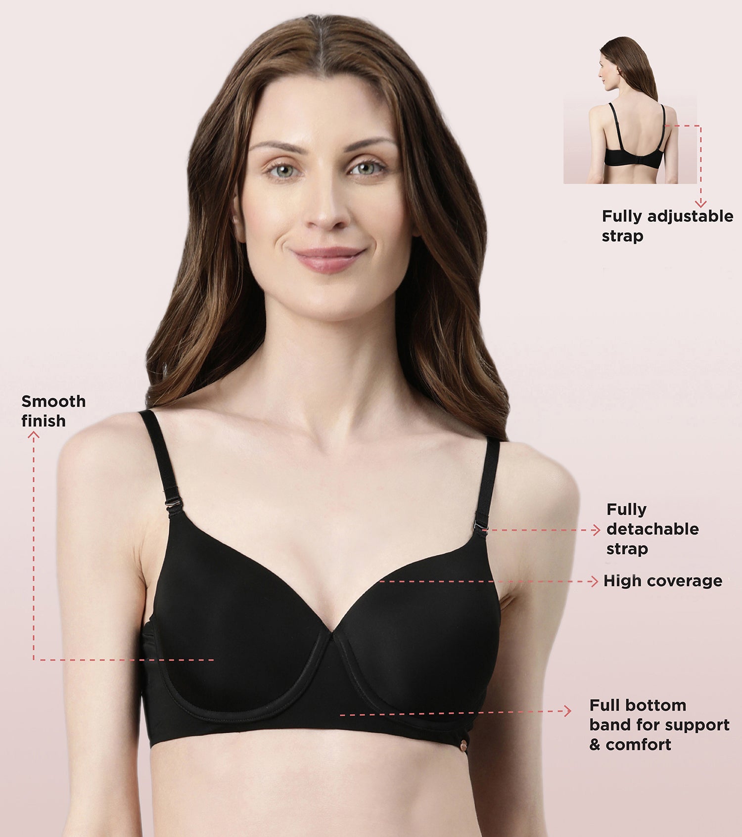 Enamor Ecolite Crush Proof Cups T-Shirt Bra | F057