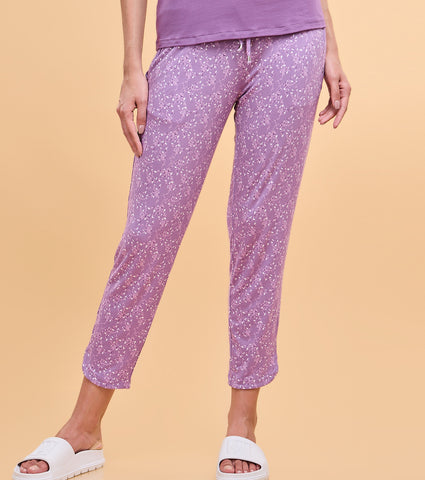 Enamor Essentials Womens E048-Mid Rise 7/8th Relaxed fit Lounge Pants