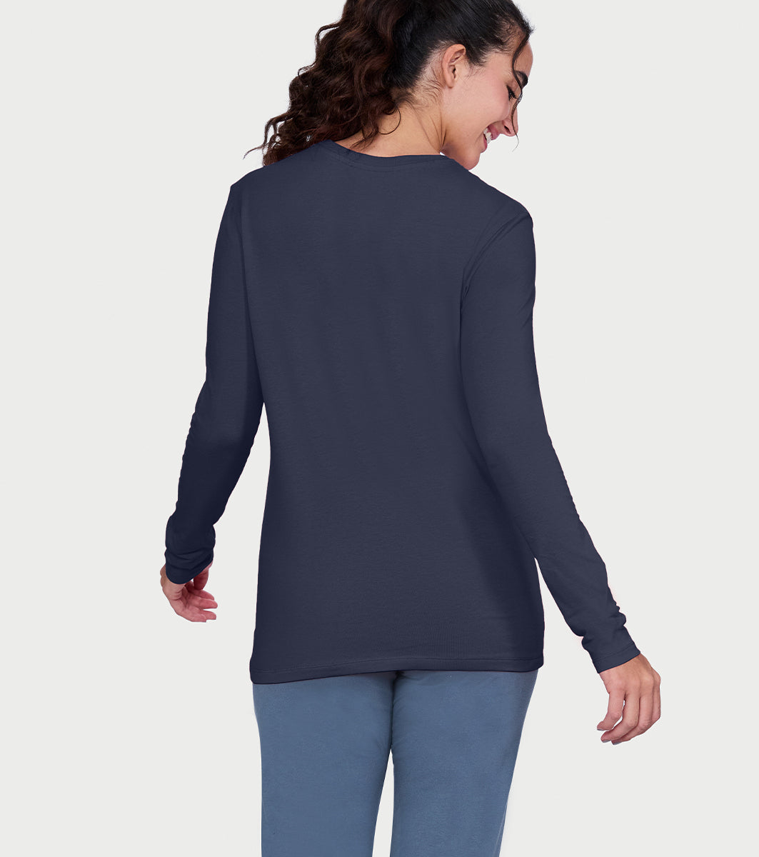 Enamor Full Sleeve Crew Neck Regular Length Basic Crew T-Shirt For Wom