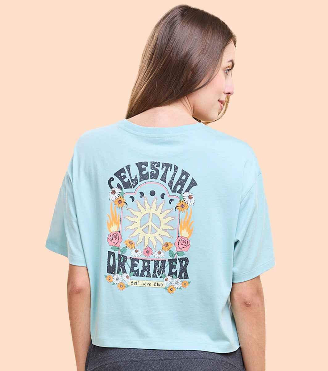 Enamor E3G5 Square Tee with Graphic - Cotton S/JSY T-Shirt with Stylish Graphic Design