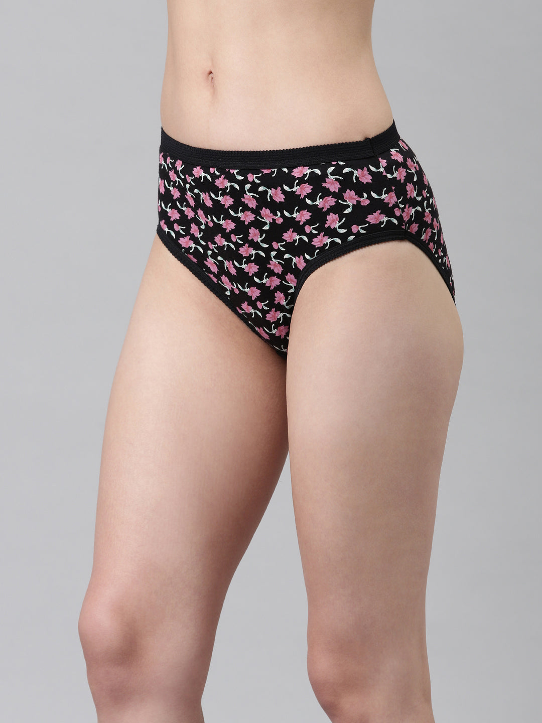 SLIMZ Women Mid Rise Elastic Printed Panty Pack of 6