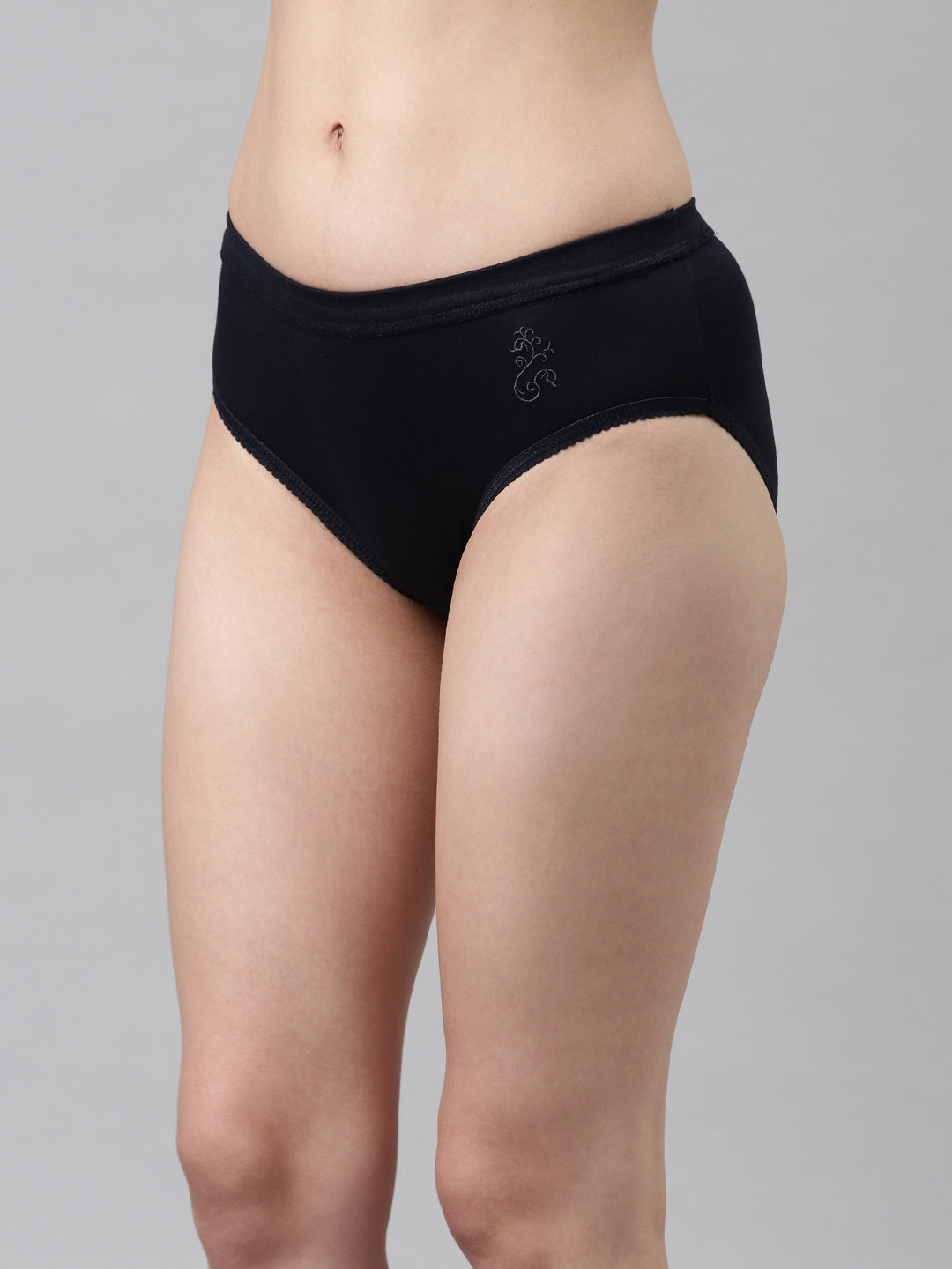 SLIMZ Women Mid Rise Elastic Solid Panty Pack of 6