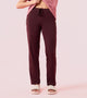 Enamor Mid Rise Regular Length Drawstring Closure Lounge Pants For Women - Slim Fit, Soft and Breathable Stretch Cotton - E014 (Choco Fudge)