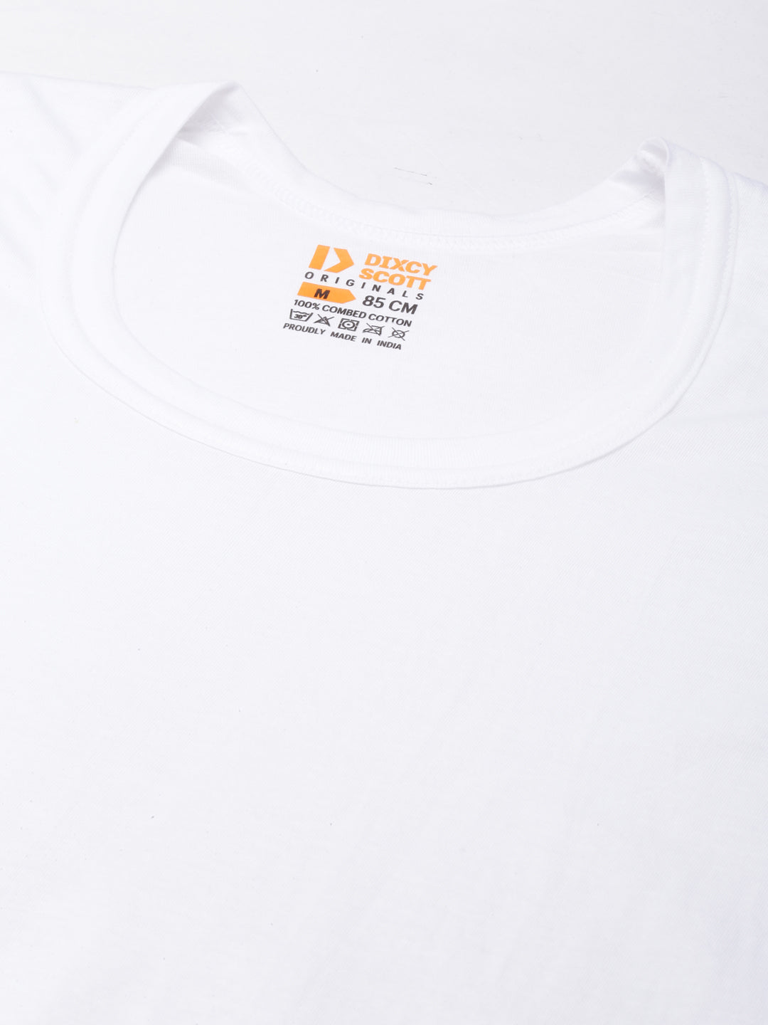 Dixcy Scott Originals Men’s White Vest Modern Fit Solid innerwear