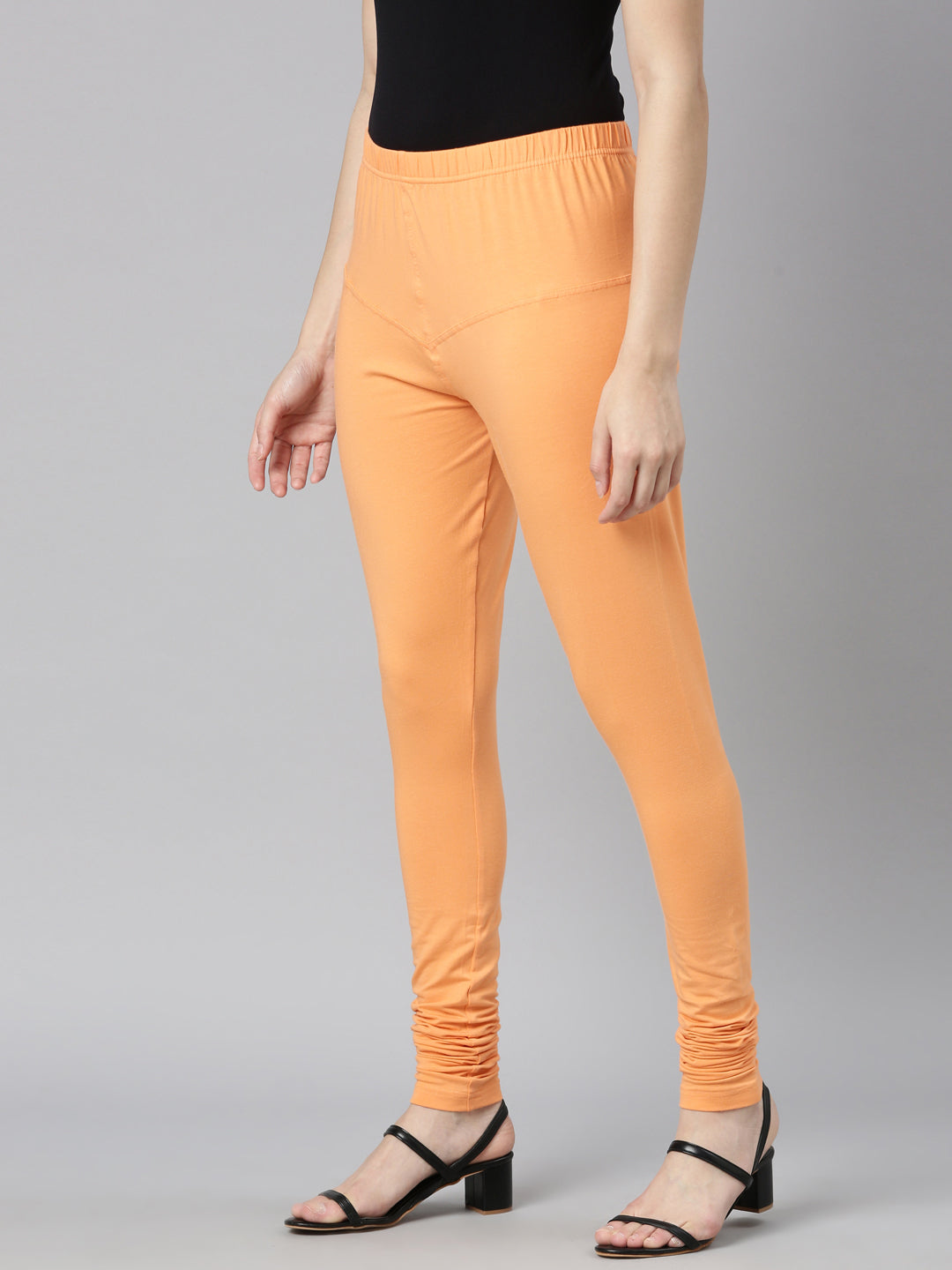 Dixcy Slimz Solid Papaya Churidar Leggings Leggings