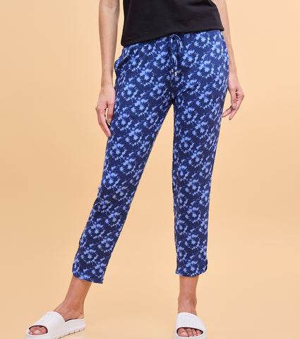Enamor Essentials Womens E048-Mid Rise 7/8th Relaxed fit Lounge Pants