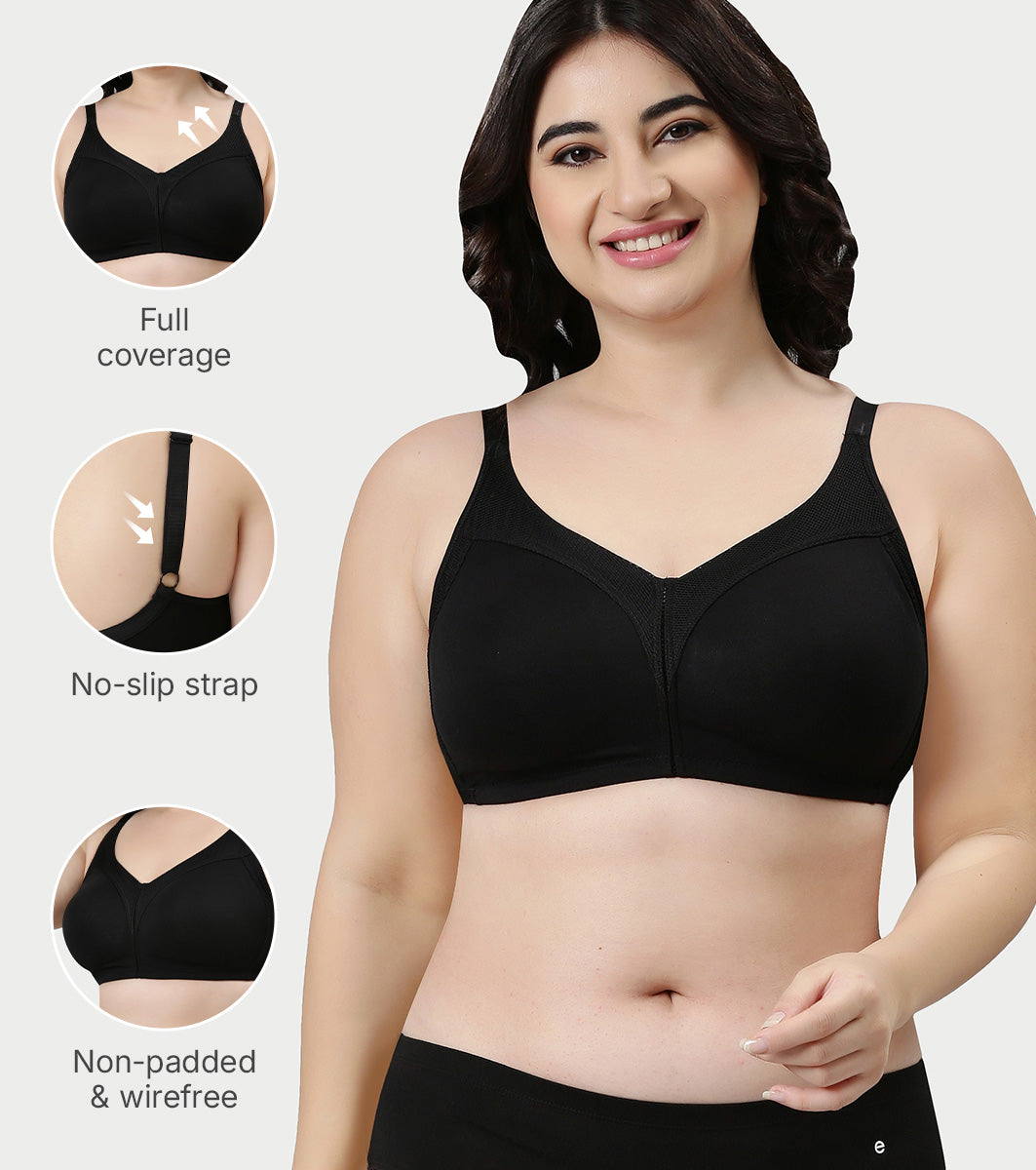 Enamor Innovations Fabcool Full Support Everyday Full Figure Bra - Jig