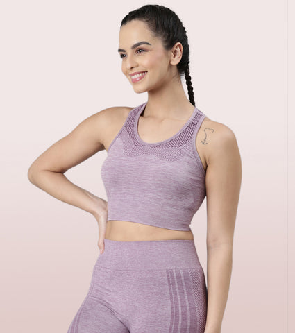 Enamor Medium Support Sports Bra | Held-in-fit Seamless Bra With Perforation For Ventilation For Women | A203