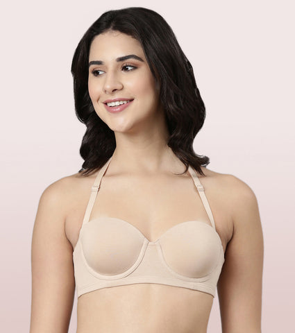 Enamor Multiway Bra For Women | High Coverage Cotton Strapless Bra For No Spill Coverage | A078Enamor Multiway Bra For Women | High Coverage Cotton Strapless Bra For No Spill Coverage | A078