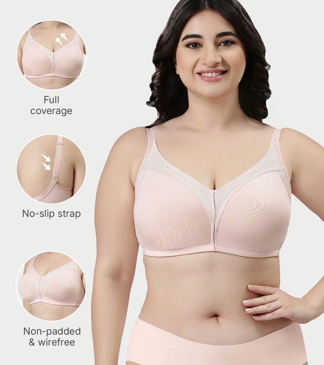 Enamor Innovations Fabcool Full Support Everyday Full Figure Bra - Jig