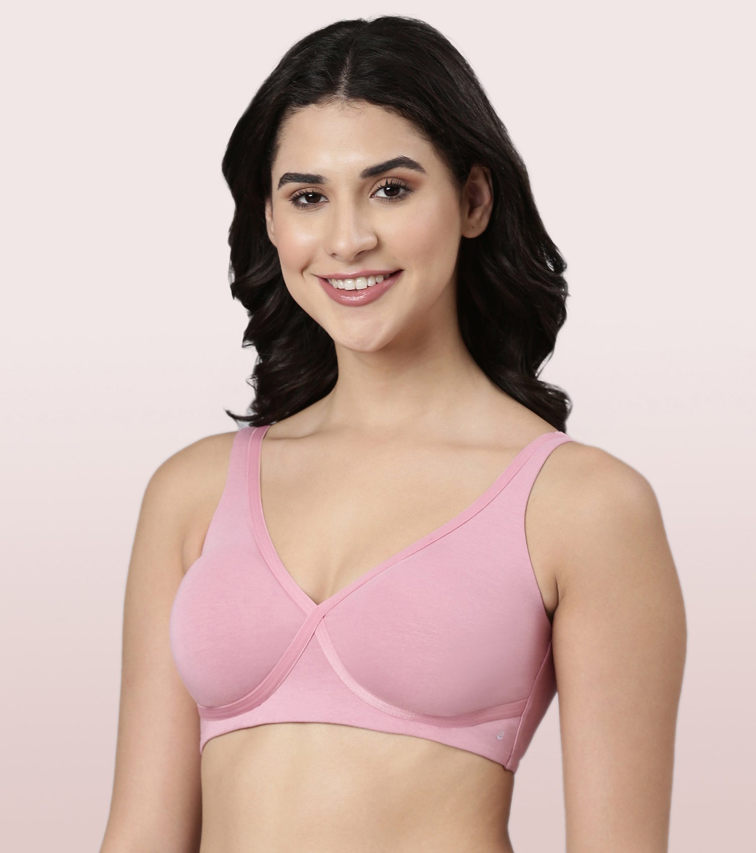 Buy Planet Inner Women Dark Pink Non Padded Cotton Sports Bra (34B