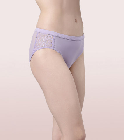 Enamor Mid Waist Hipster Co-Ordinate Panty For Women | Stretch Tulle Fabric With Pretty Side Lace Detailing | P118