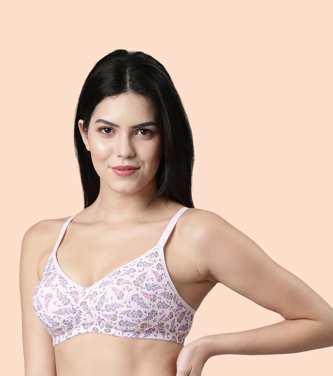 Enamor Fab-Cool Stretch Cotton Everyday Bra for Women- High Coverage, Non Padded and Wirefree