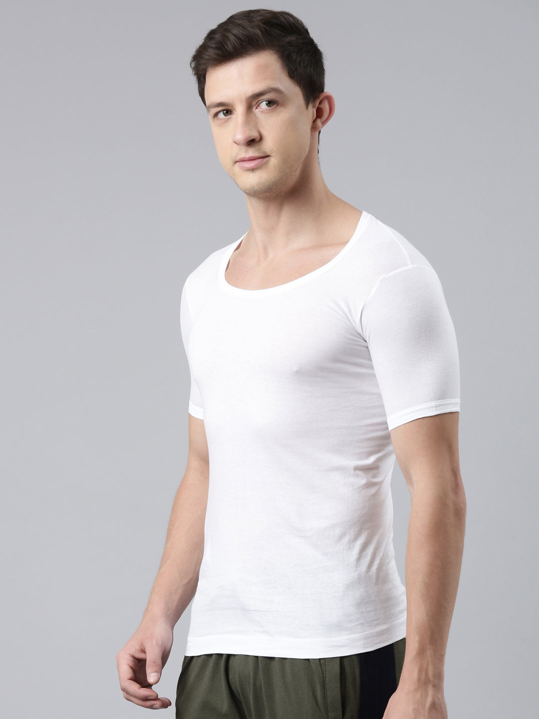 Dixcy Scott Originals Men’s White Vest Modern Fit Solid innerwear