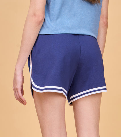 Enamor E702 Boxer Shorts - Cotton Terry Shorts with Contrast Binding for Stylish Comfort