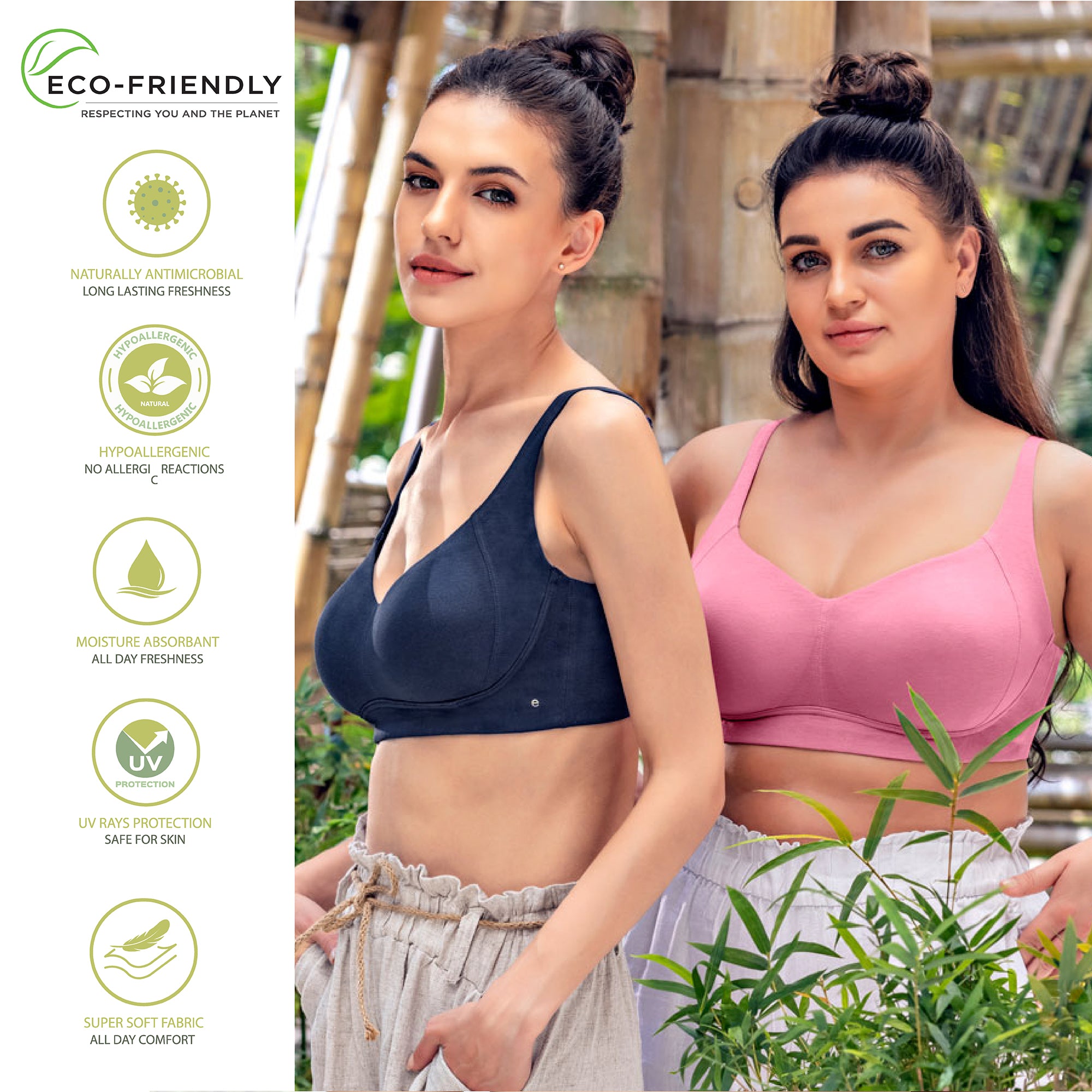 Enamor Innovative Bamboo Fabric Full Support Bra For Women | Eco-Friendly Bamboo Fabric For All Day Freshness