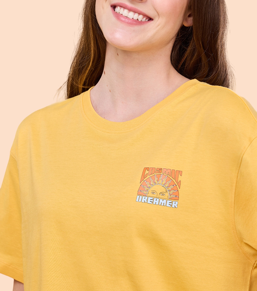 Enamor E3G5 Square Tee with Graphic - Cotton S/JSY T-Shirt with Stylish Graphic Design