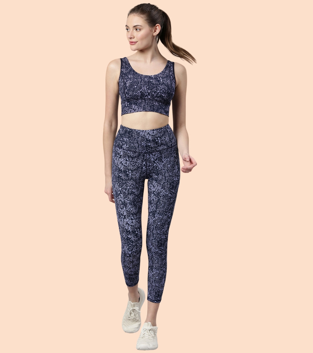 Hugged Leggings | High Waisted 7/8 Dry Fit Printed Leggings