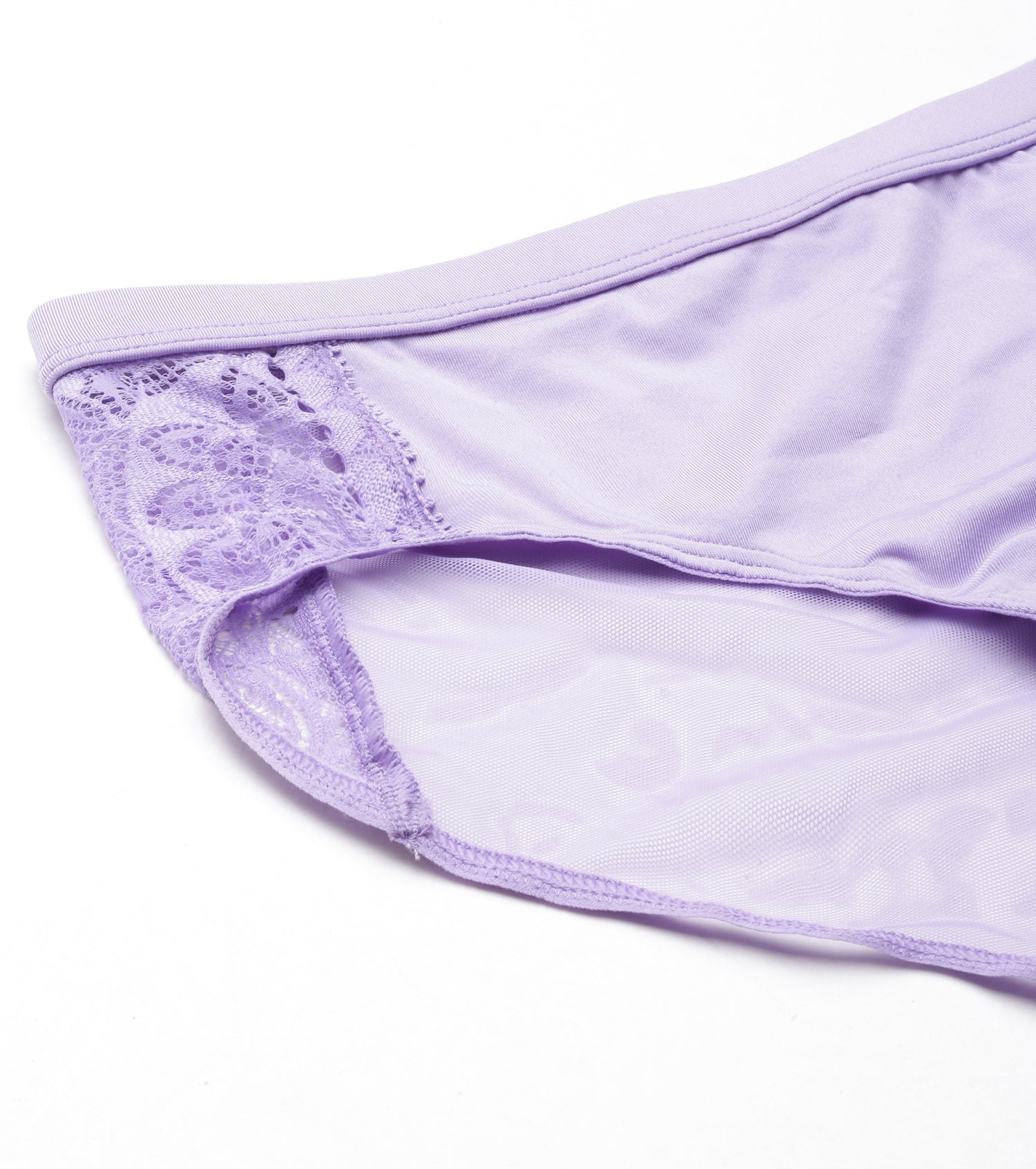 Enamor Mid Waist Hipster Co-Ordinate Panty For Women | Stretch Tulle Fabric With Pretty Side Lace Detailing | P118