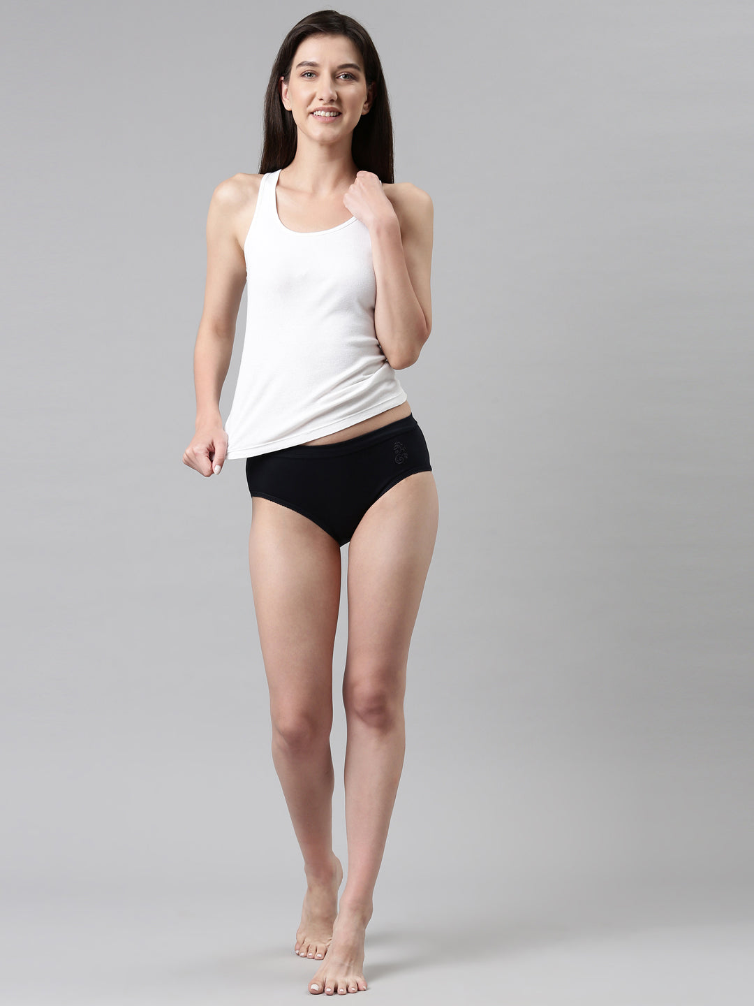 SLIMZ Women Mid Rise Elastic Solid Panty Pack of 6