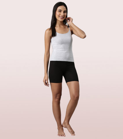 "Enamor E016  Flat Back Slim Fit Rib Camisole With Regular Length Regular Length"