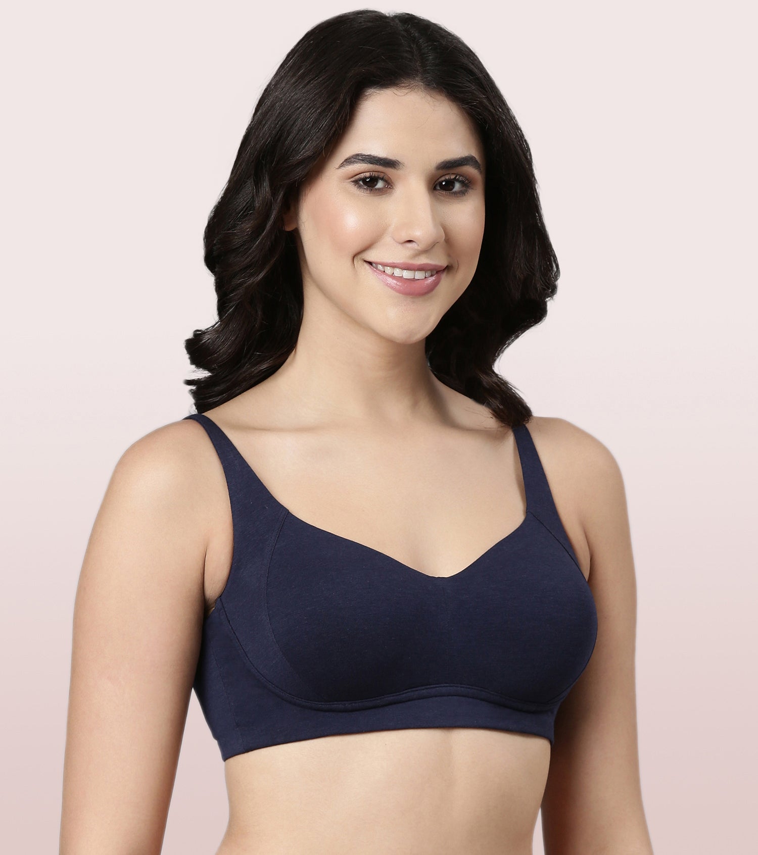 Buy Enamor F111 Padded Wirefree Full Coverage Side Shaper Panel Bralette  Black online