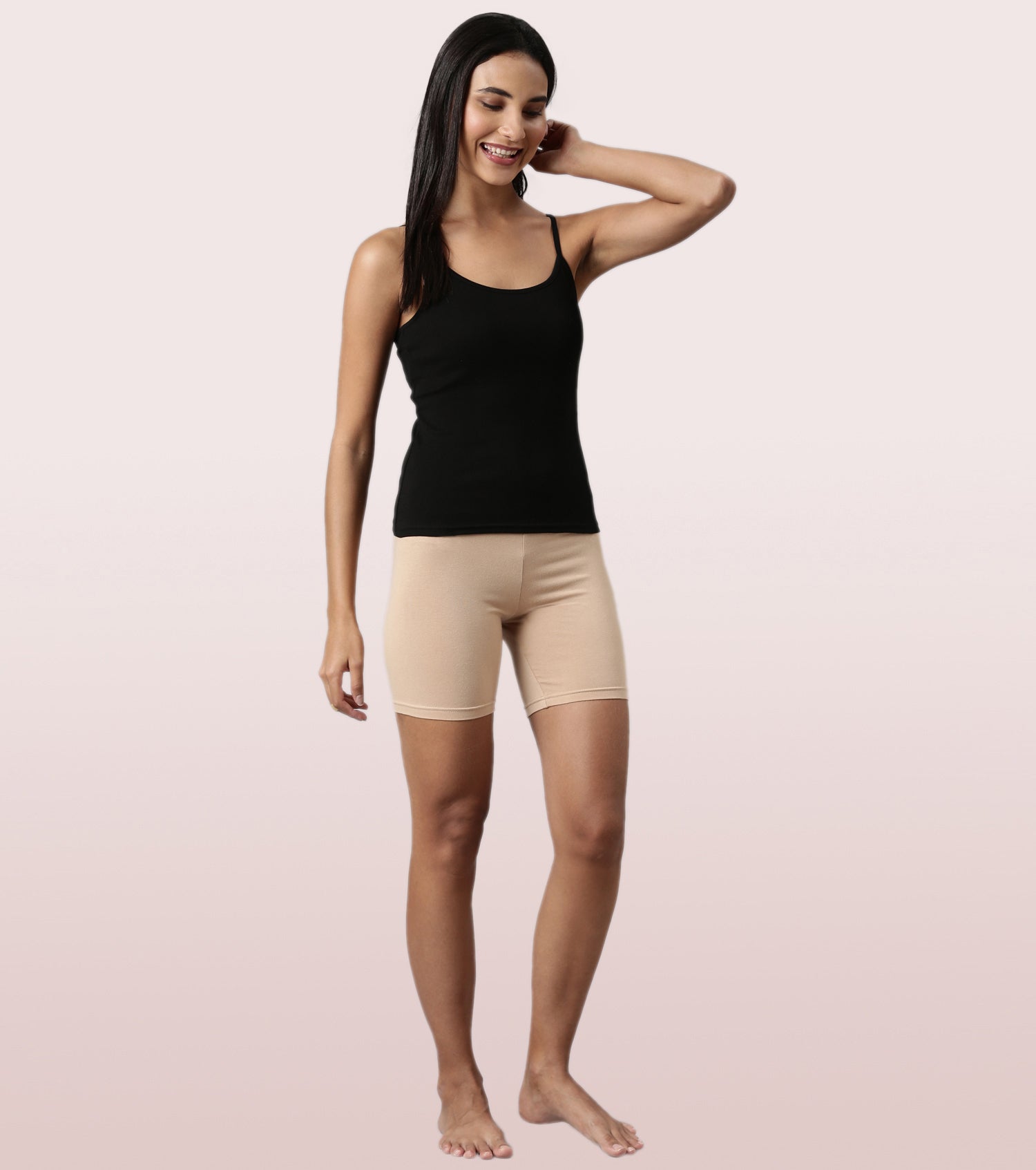 "Enamor E016  Flat Back Slim Fit Rib Camisole With Regular Length Regular Length"