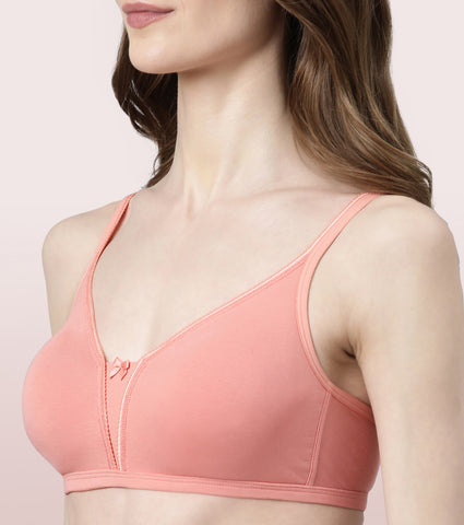 Enamor Stay New Comfort Triangle Cotton T-Shirt Bra | A072